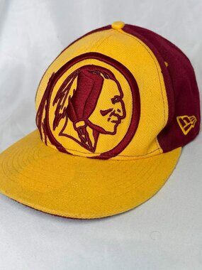VTG Washington Redskins New Era 9FIFTY Snapback Cap Hat Burgundy Gold Large Logo